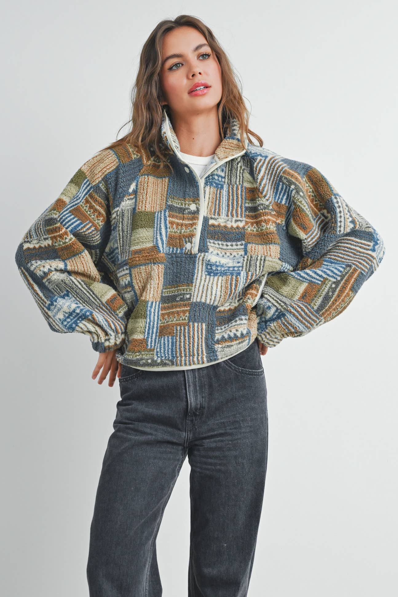 Retro Quarter Snap Pullover