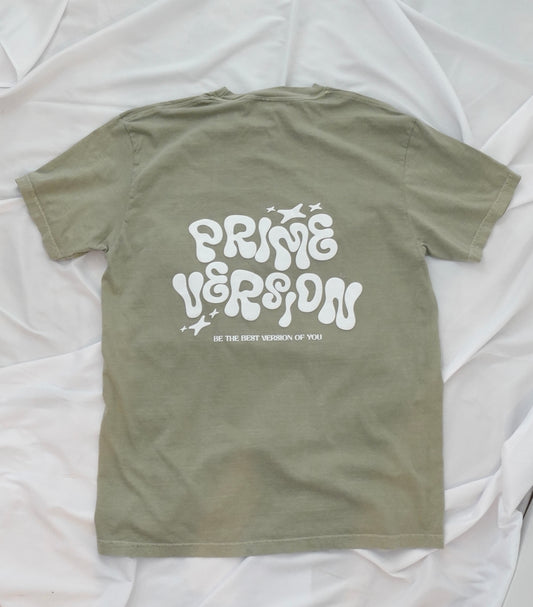"Prime Version" Light Sage Tee