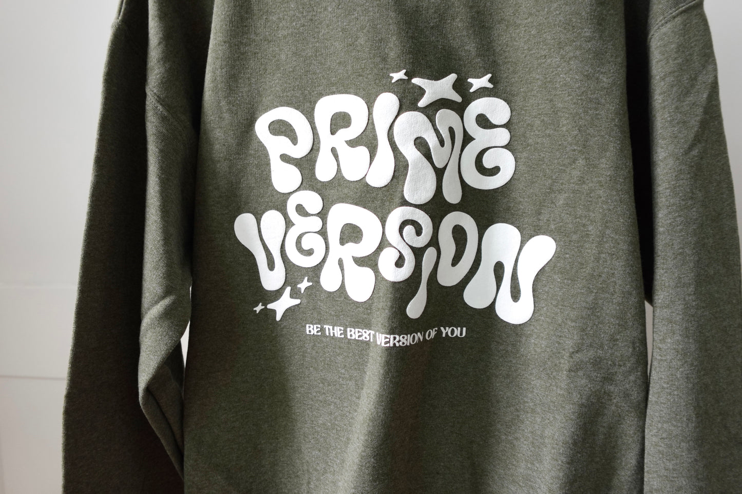 "Prime Version" Army Green Crewneck