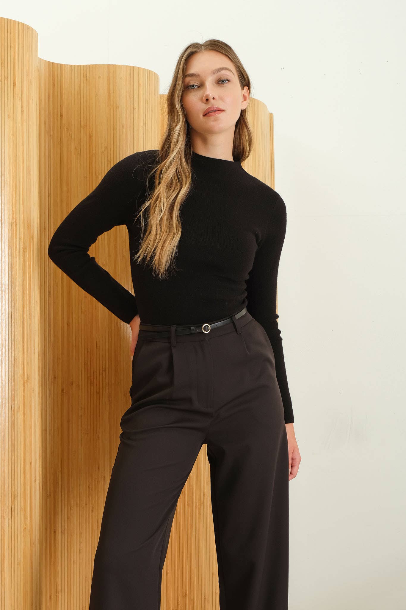 Mock Neck Knit Longsleeve